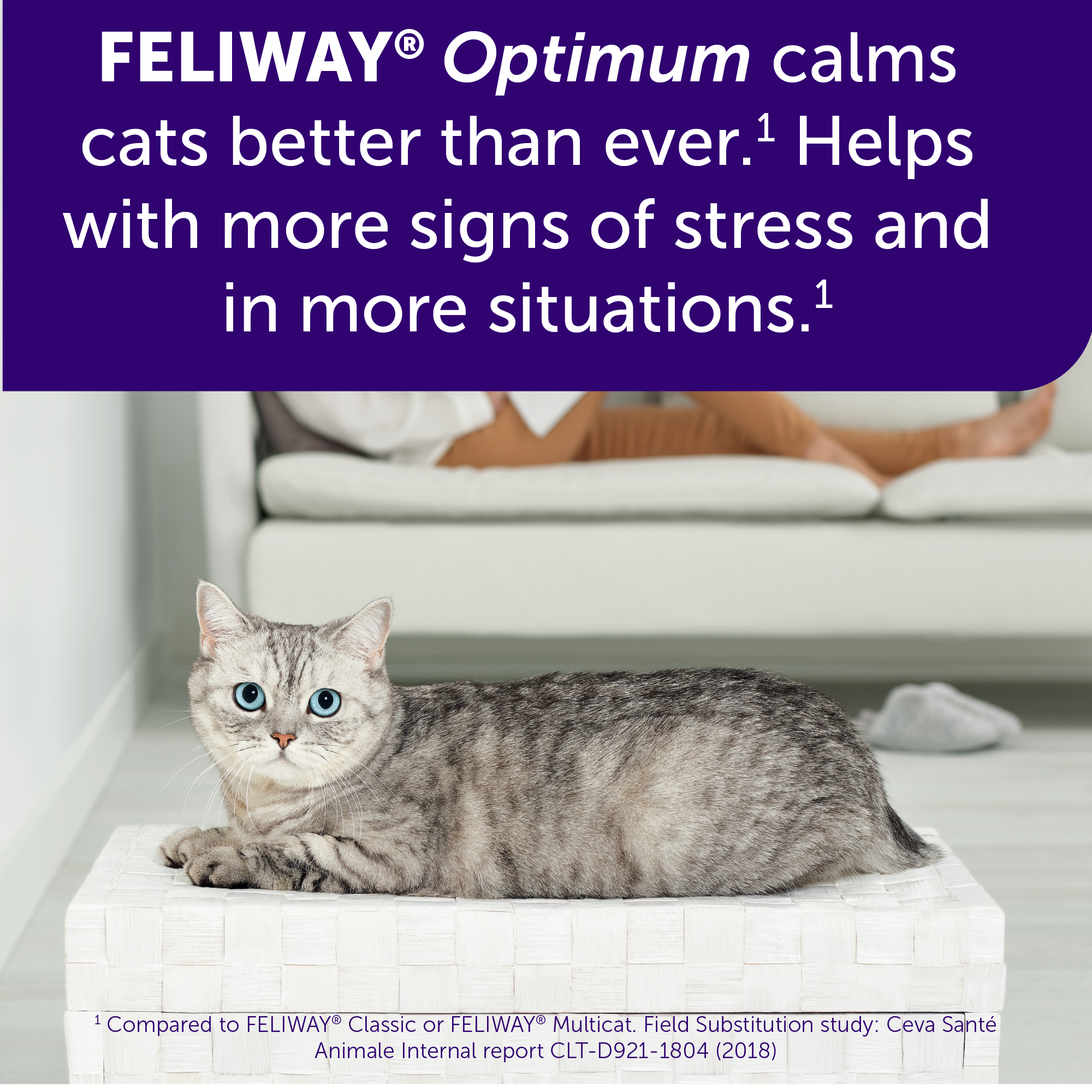 FELIWAY Optimum Enhanced Calming Pheromone Cat Diffuser Kit, On Sale