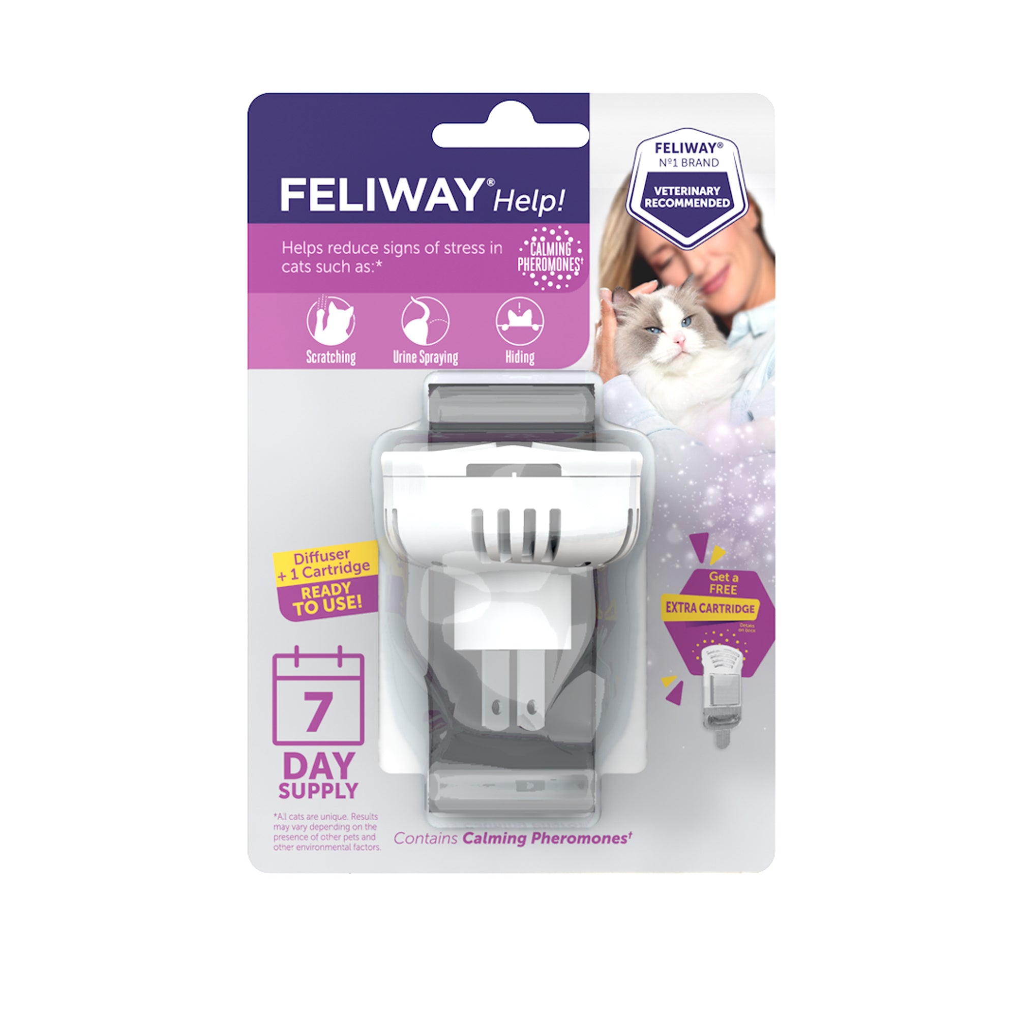  Customer reviews: FELIWAY Optimum Diffuser & 30 Day Refill,  The Best Solution to Ease cat Anxiety, cat Conflict and Stress in The Home,  48 ml (Pack of 1)