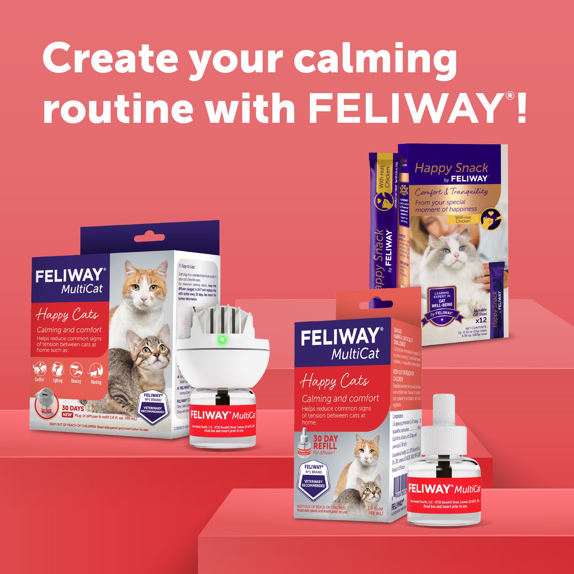 FELIWAY® MultiCat Refill | Calming Pheromone Diffuser