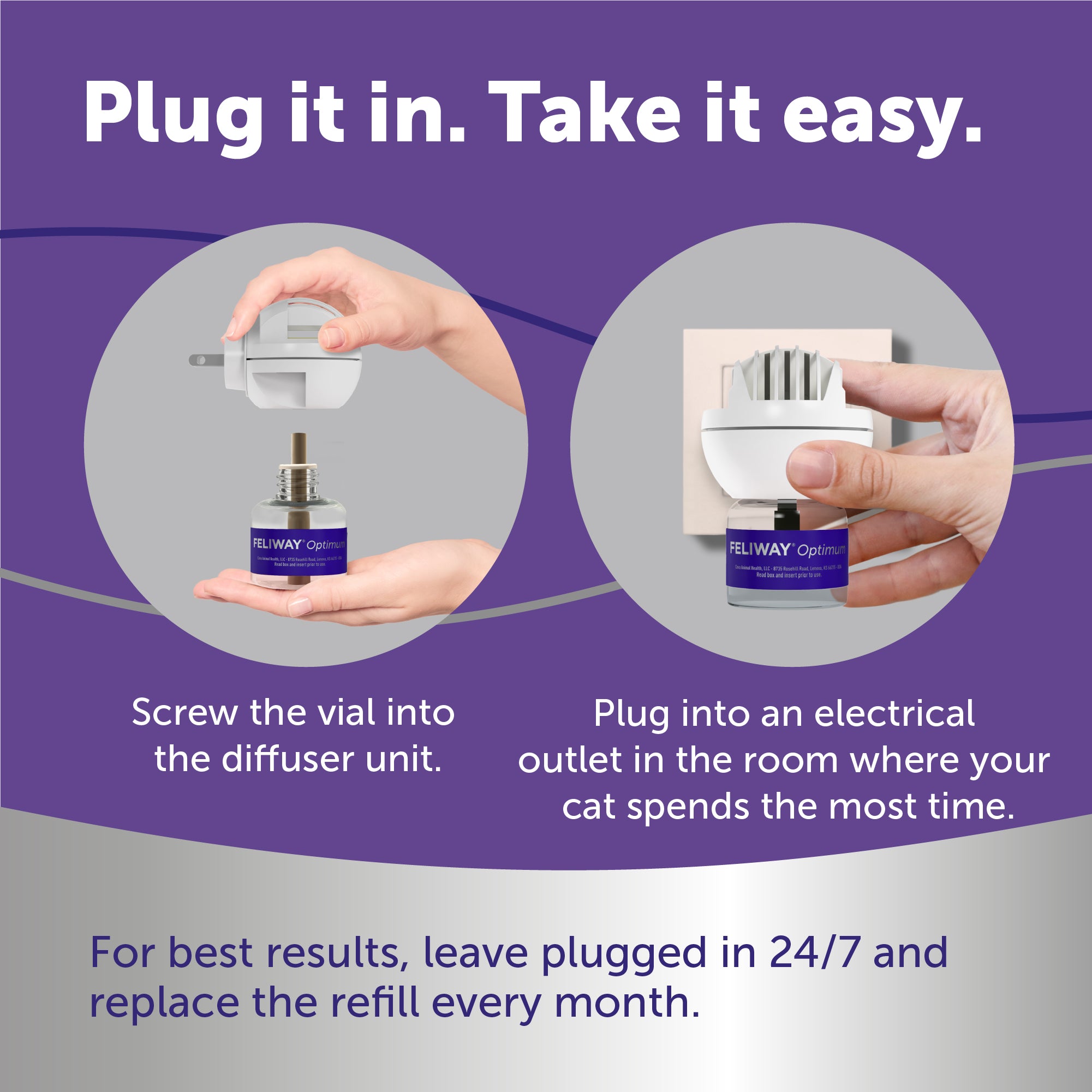 FELIWAY® Optimum Diffuser Kit | Cat Calming Pheromones
