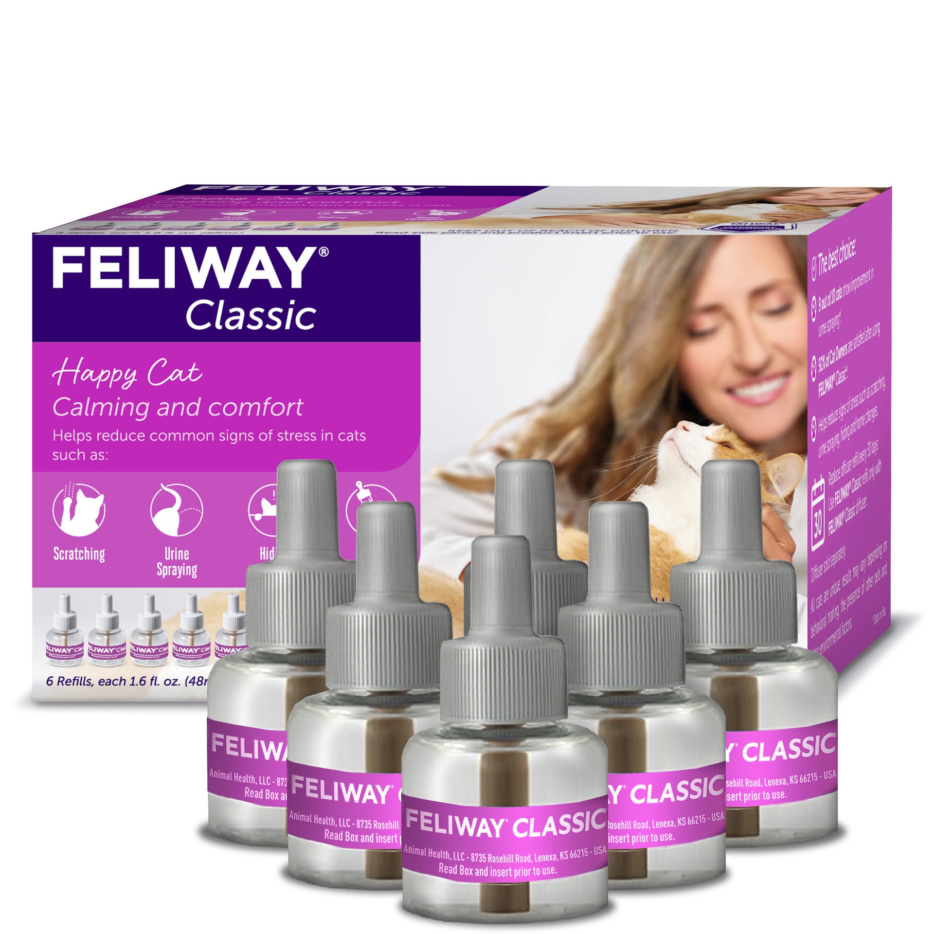 FELIWAY Classic Refill Pheromone Diffuser For Cats Feliway classic refill pheromone diffuser for cats