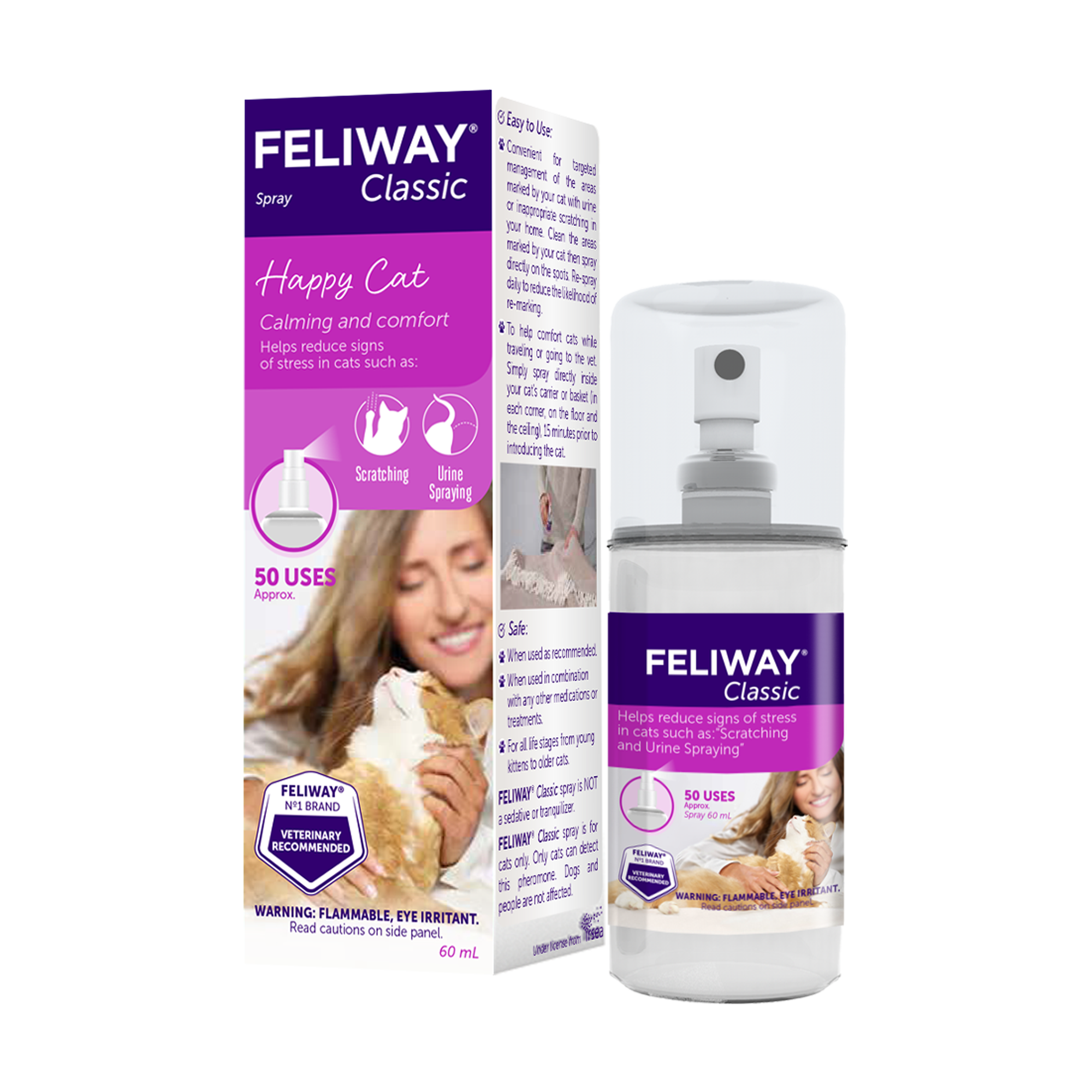 FELIWAY Optimum Cat - Difusor de feromonas calmante mejorado, kit de inicio  de 30 días (1.6 fl oz), translúcido